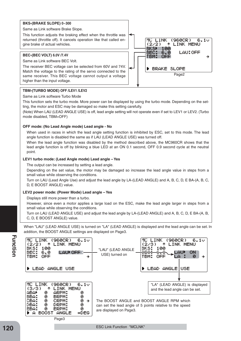 Fu n c tio n | Futaba 4PKS-R 2.4GHz User Manual | Page 120 / 142