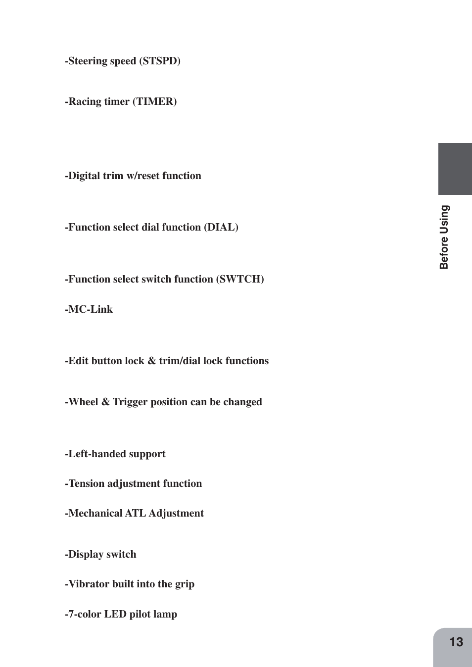 Futaba 4PKS-R 2.4GHz User Manual | Page 13 / 142