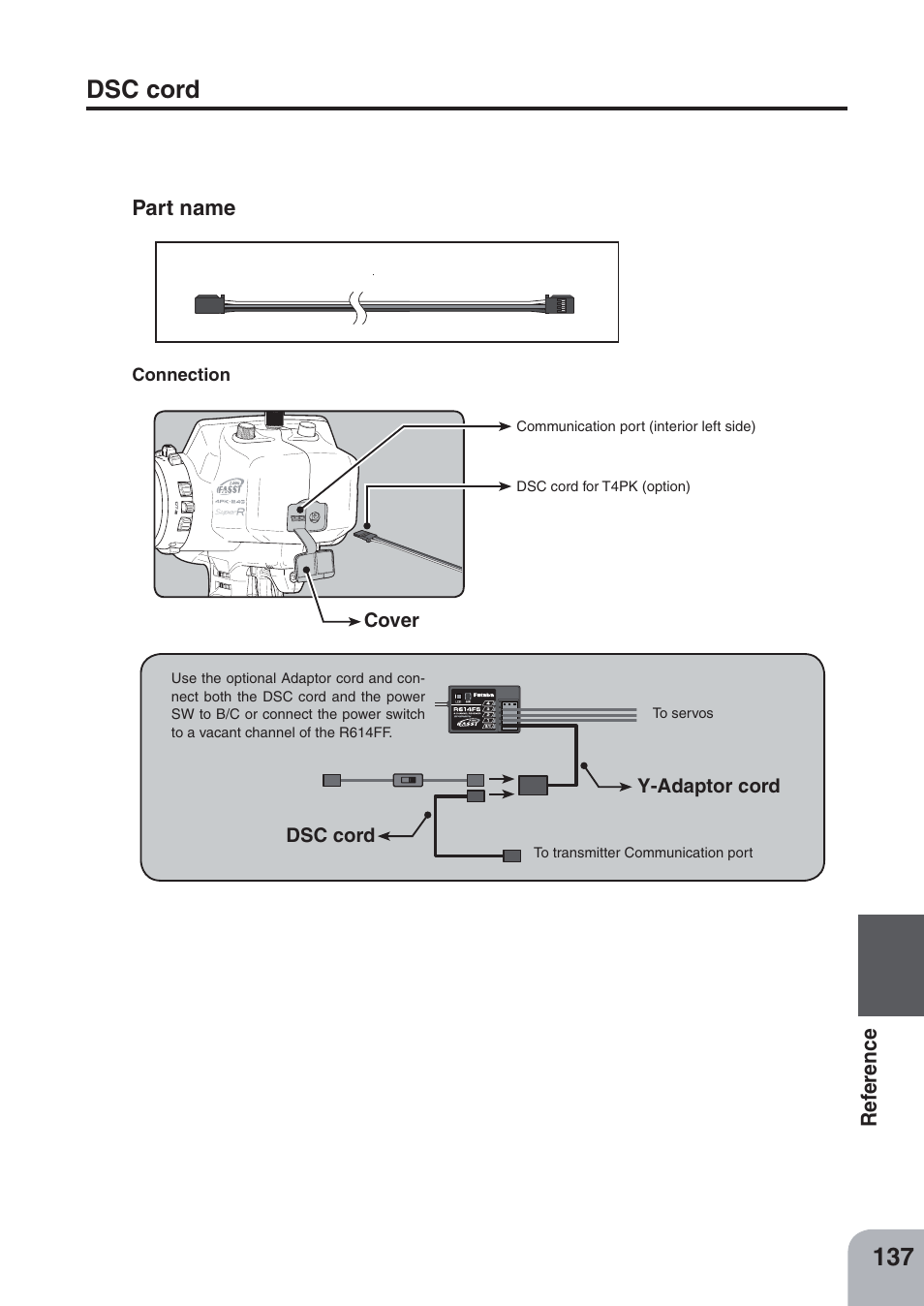 Dsc cord | Futaba 4PKS-R 2.4GHz User Manual | Page 137 / 142