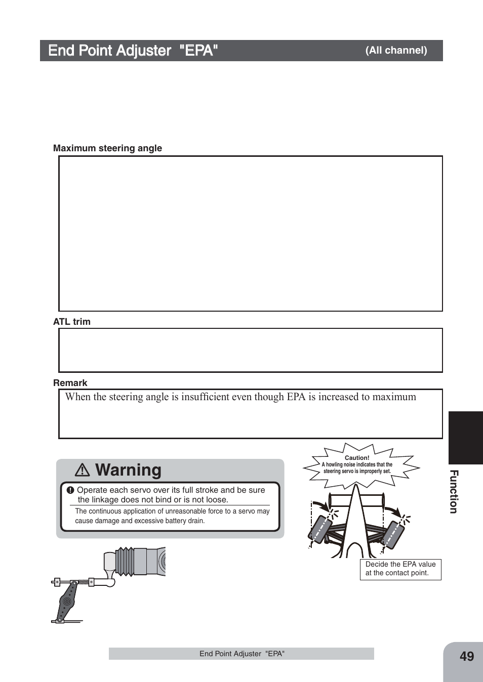 Warning | Futaba 4PKS-R 2.4GHz User Manual | Page 49 / 142