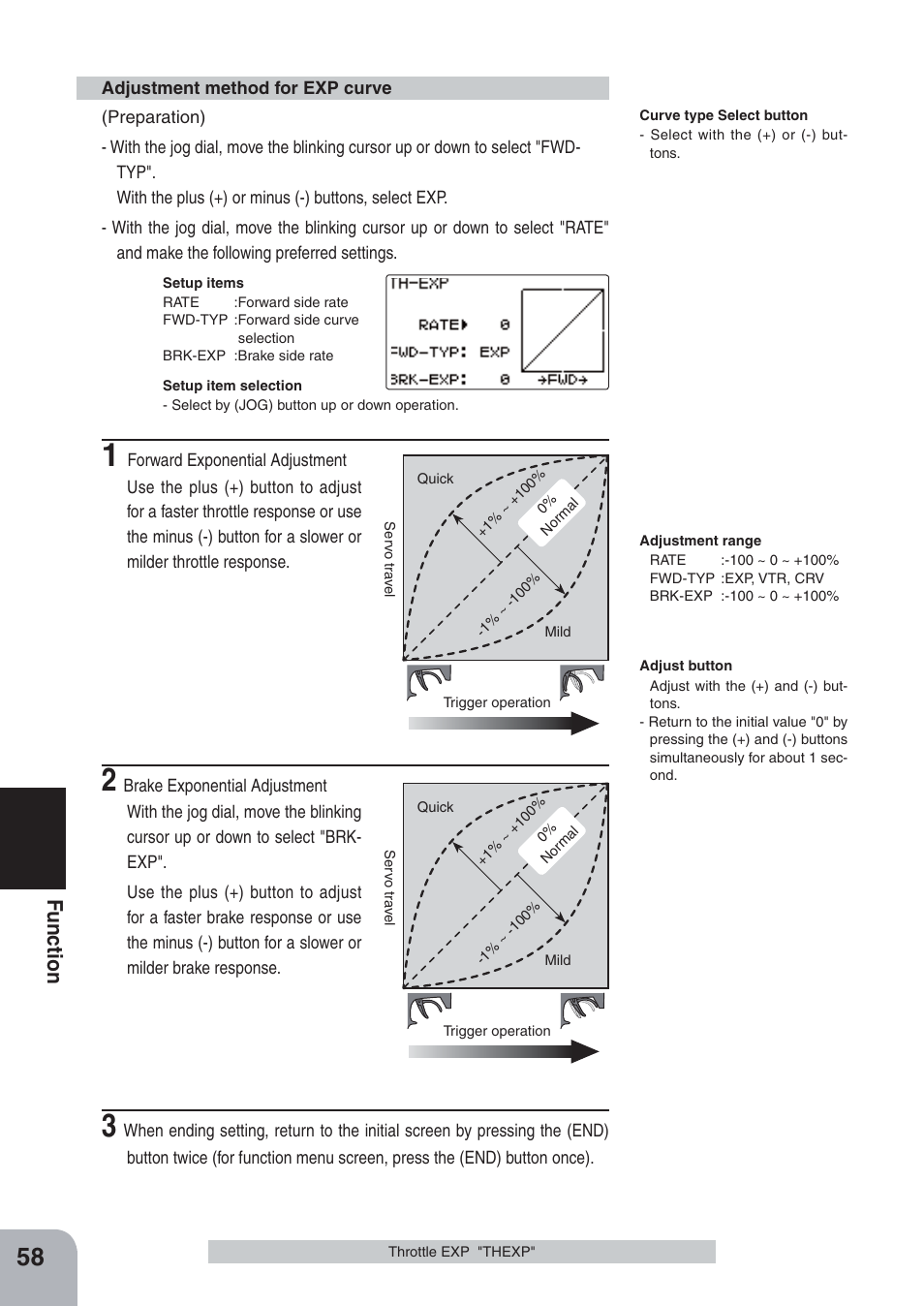 Fu n c tio n | Futaba 4PKS-R 2.4GHz User Manual | Page 58 / 142