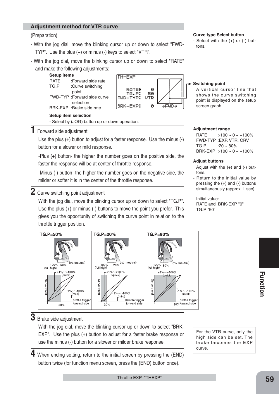 Fu n c tio n | Futaba 4PKS-R 2.4GHz User Manual | Page 59 / 142