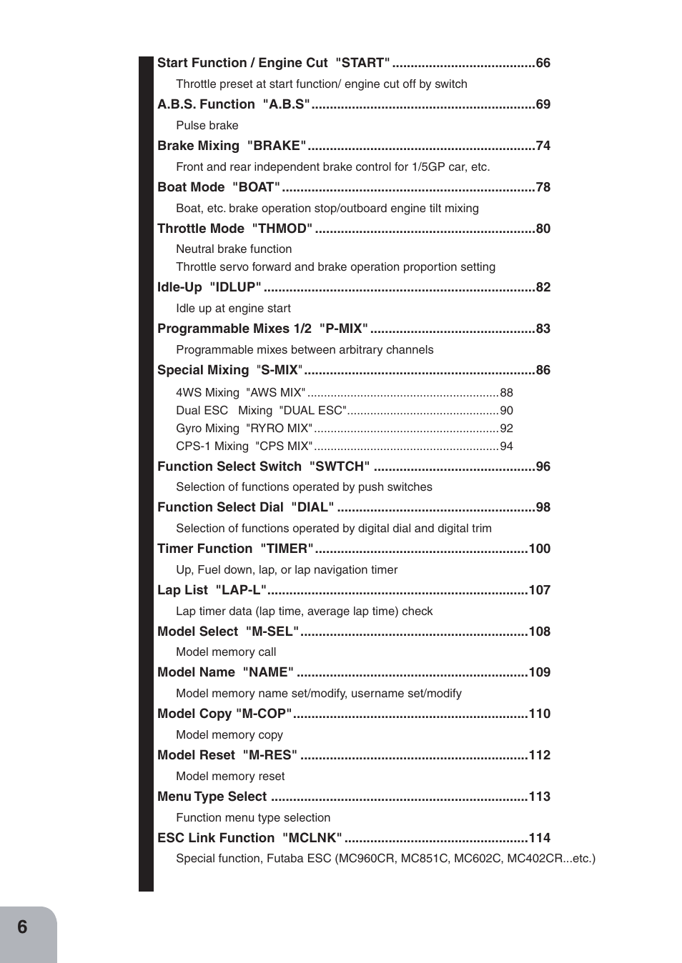 Futaba 4PKS-R 2.4GHz User Manual | Page 6 / 142