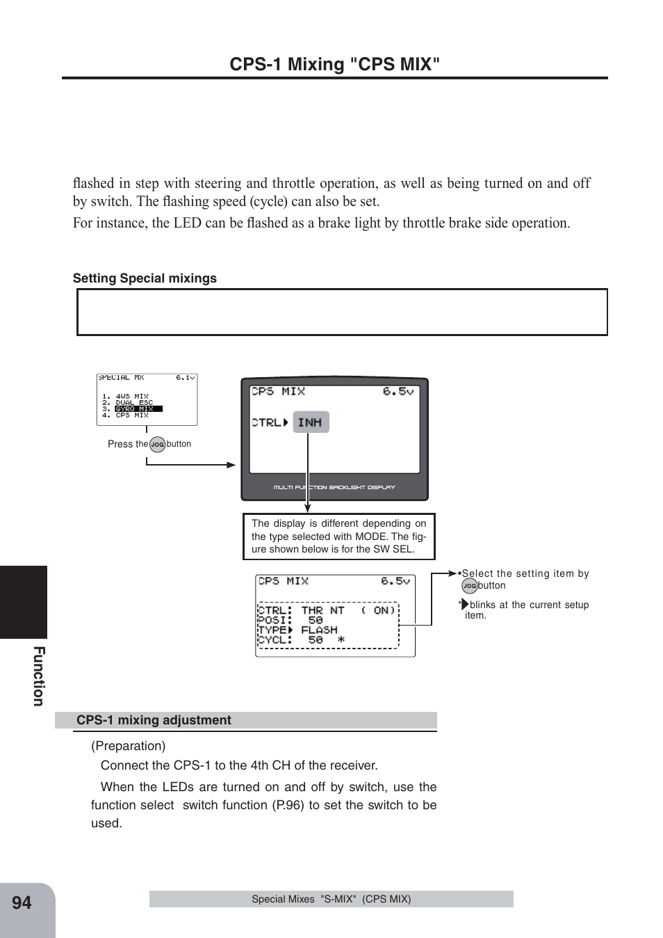 Cps-1 mixing "cps mix | Futaba 4PKS-R 2.4GHz User Manual | Page 94 / 142