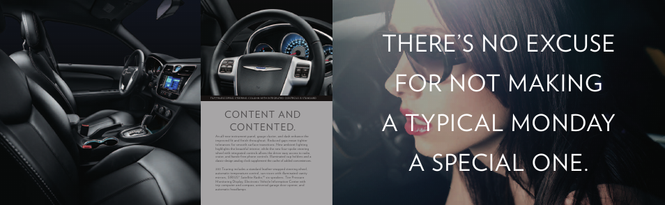 Content and contented | Chrysler 200 User Manual | Page 10 / 17