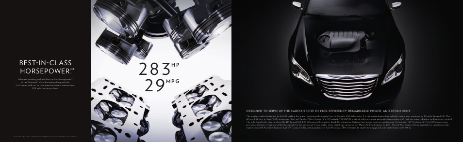 Best-in-class horsepower, Mp g | Chrysler 200 User Manual | Page 7 / 17