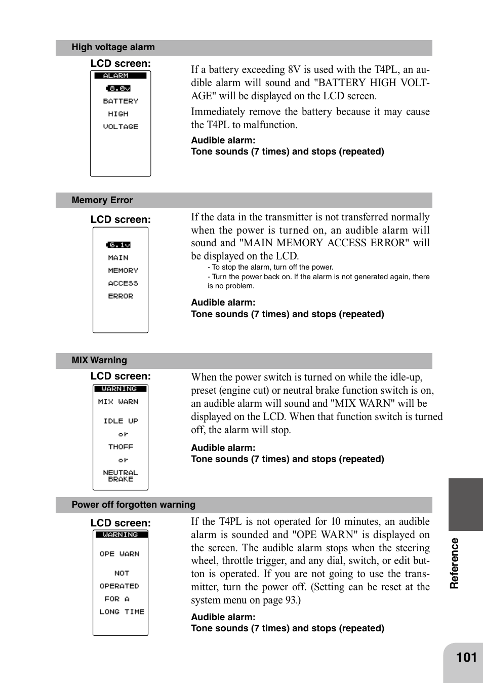 Futaba 4PL 2.4GHz FHSS User Manual | Page 101 / 105