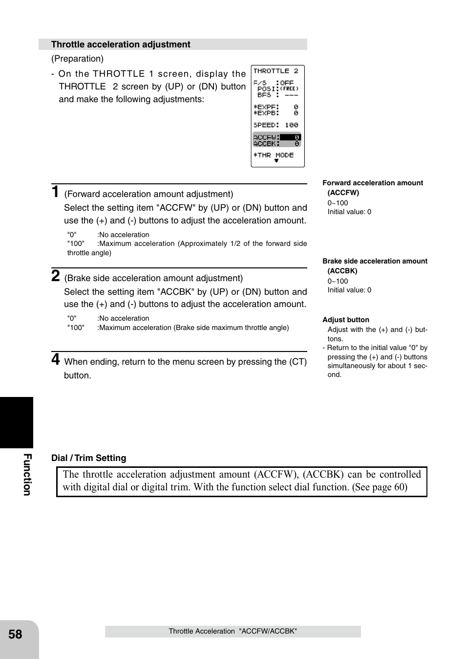 Fu n c tio n | Futaba 4PL 2.4GHz FHSS User Manual | Page 58 / 105