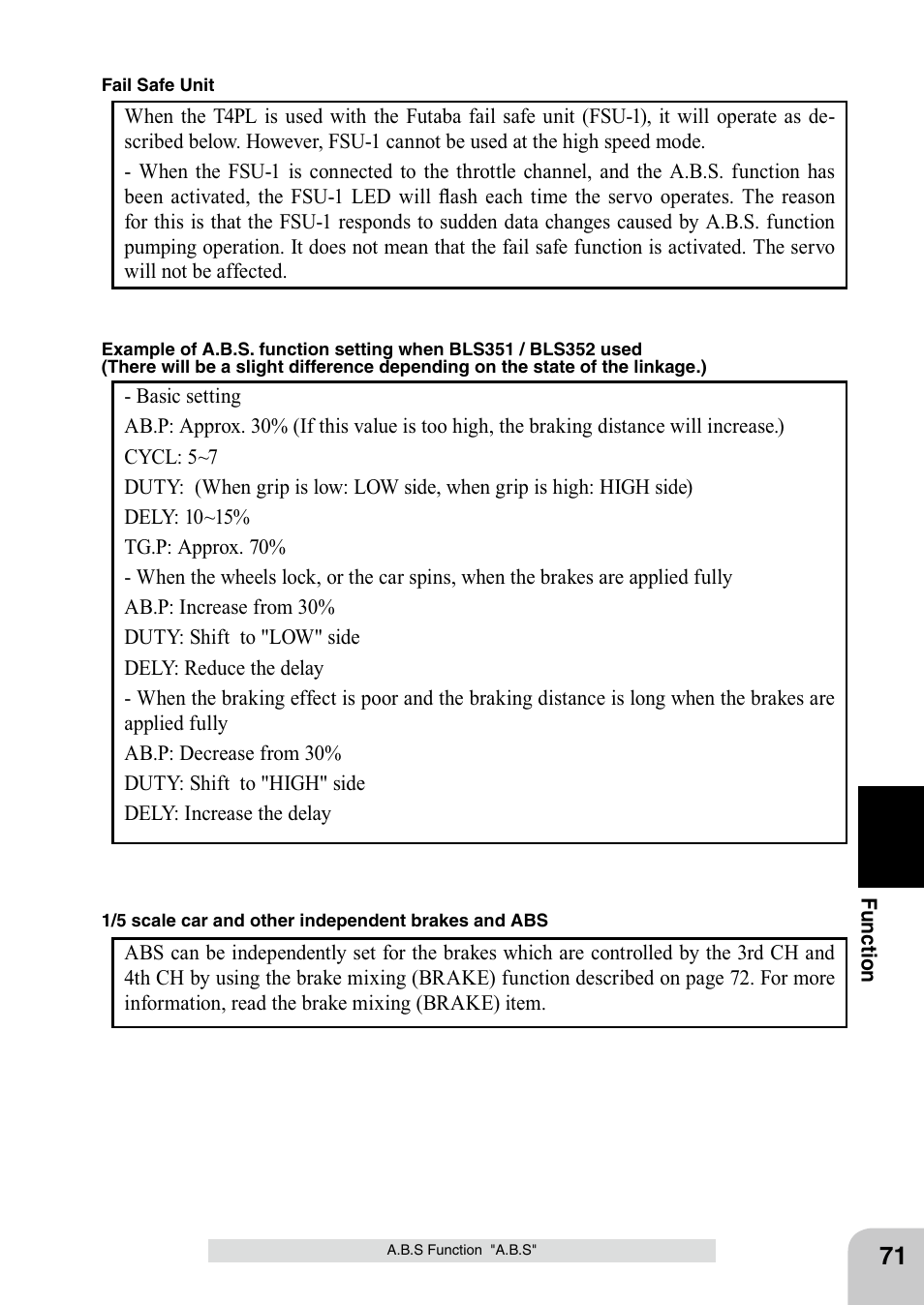 Futaba 4PL 2.4GHz FHSS User Manual | Page 71 / 105