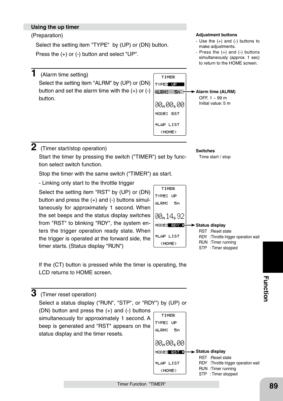 Fu n c tio n | Futaba 4PL 2.4GHz FHSS User Manual | Page 89 / 105