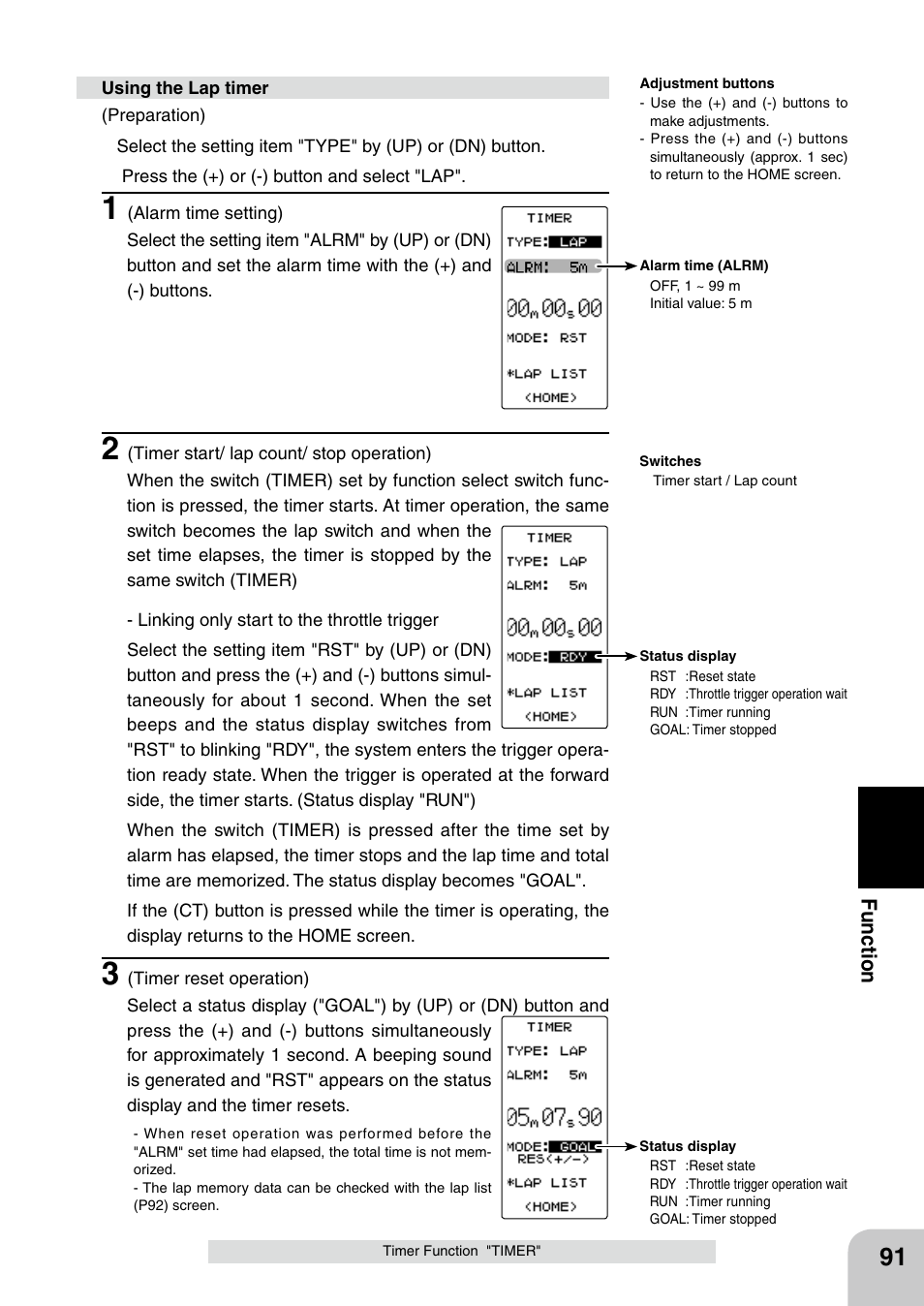 Fu n c tio n | Futaba 4PL 2.4GHz FHSS User Manual | Page 91 / 105