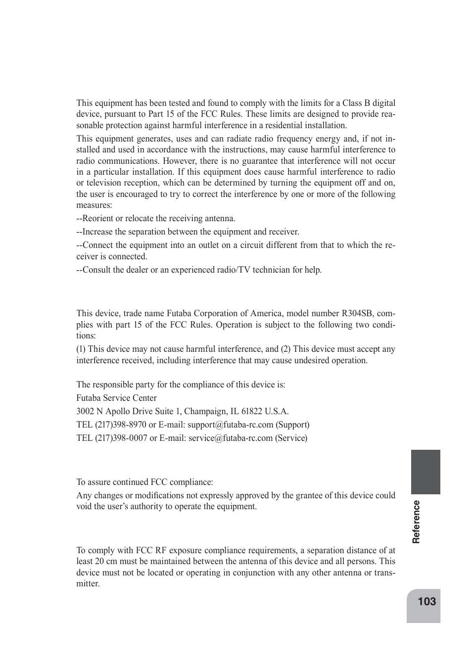 Futaba 4PLS 2.4GHz FHSS User Manual | Page 119 / 121