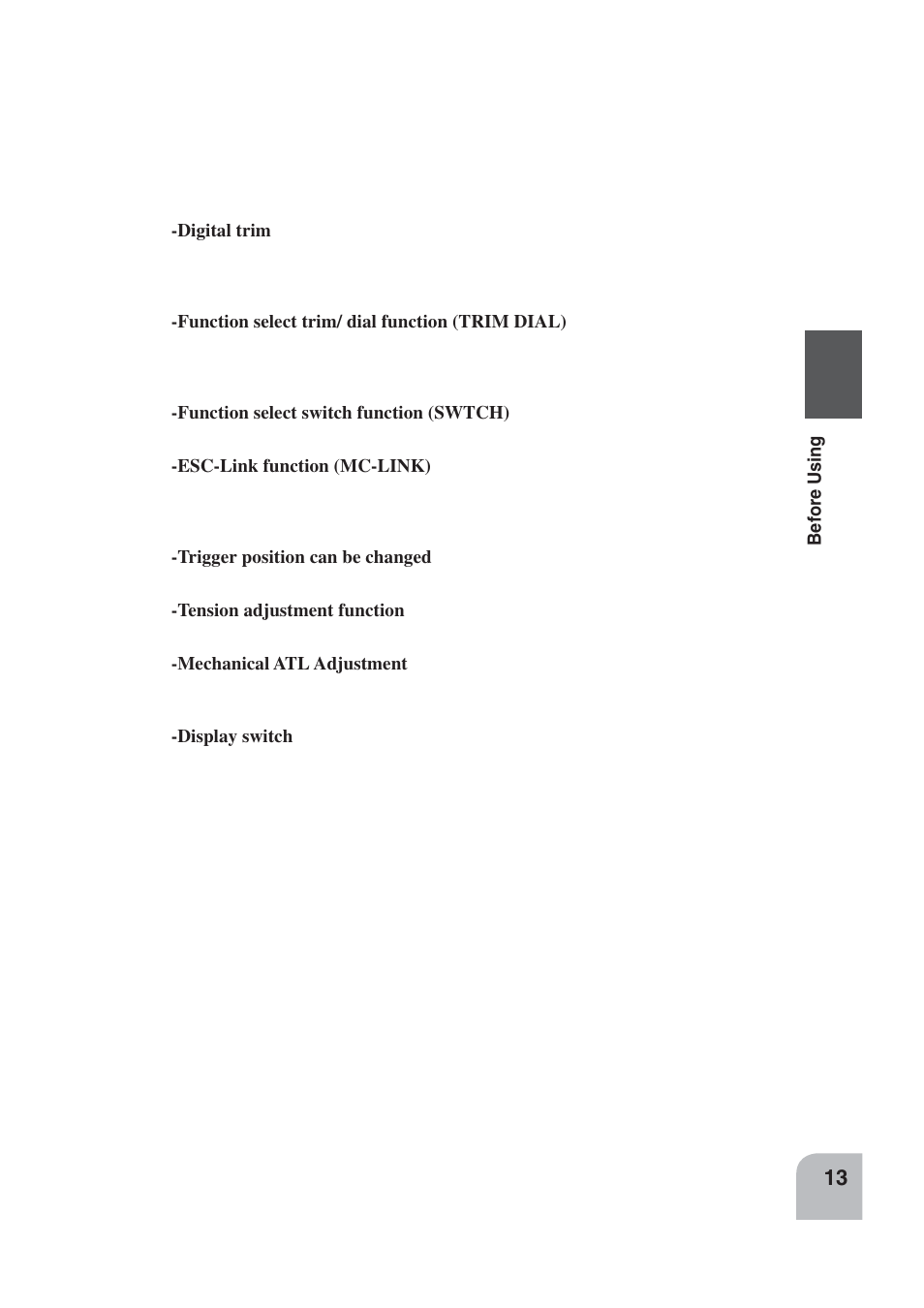Futaba 4PLS 2.4GHz FHSS User Manual | Page 13 / 121