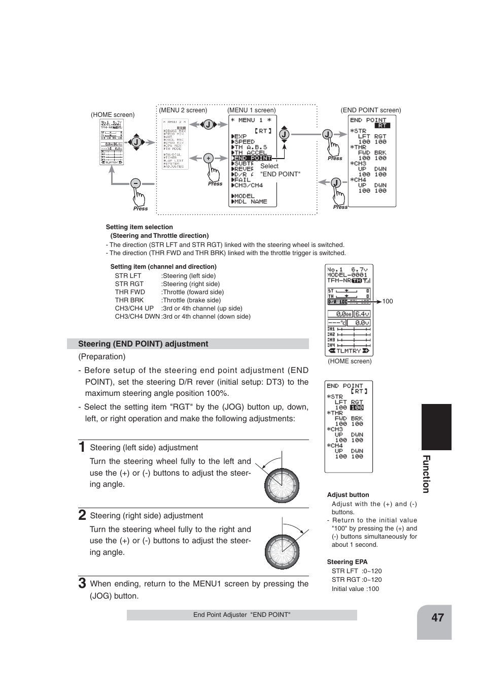 Fu n c tio n | Futaba 4PLS 2.4GHz FHSS User Manual | Page 47 / 121