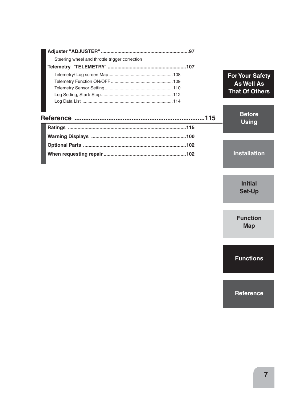 Futaba 4PLS 2.4GHz FHSS User Manual | Page 7 / 121