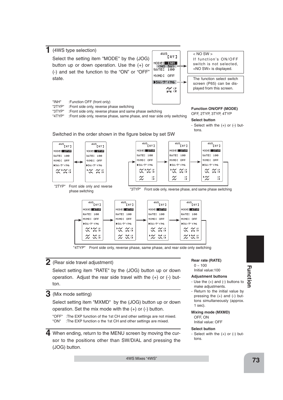 Fu n c tio n | Futaba 4PLS 2.4GHz FHSS User Manual | Page 73 / 121