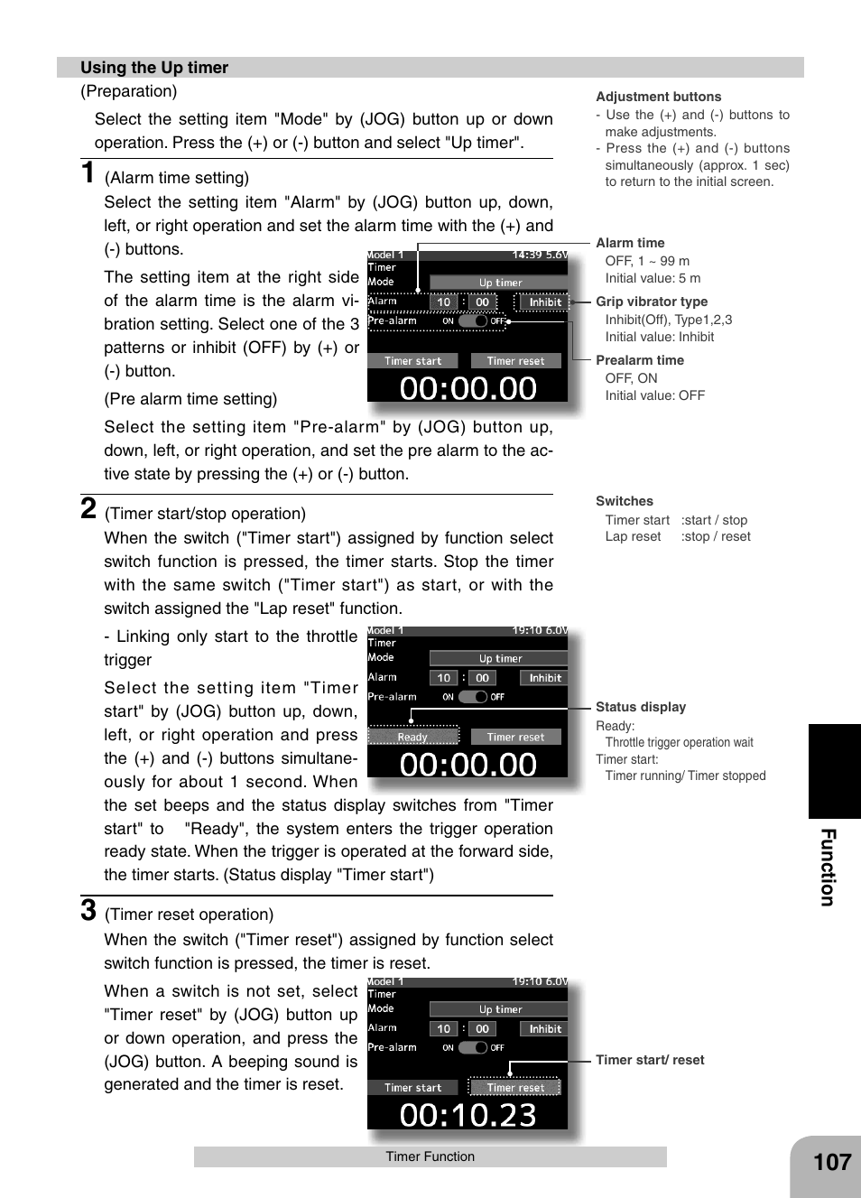 Fu n c tio n | Futaba 4PX 2.4GHz FASST T-FHSS S-FHSS User Manual | Page 107 / 164
