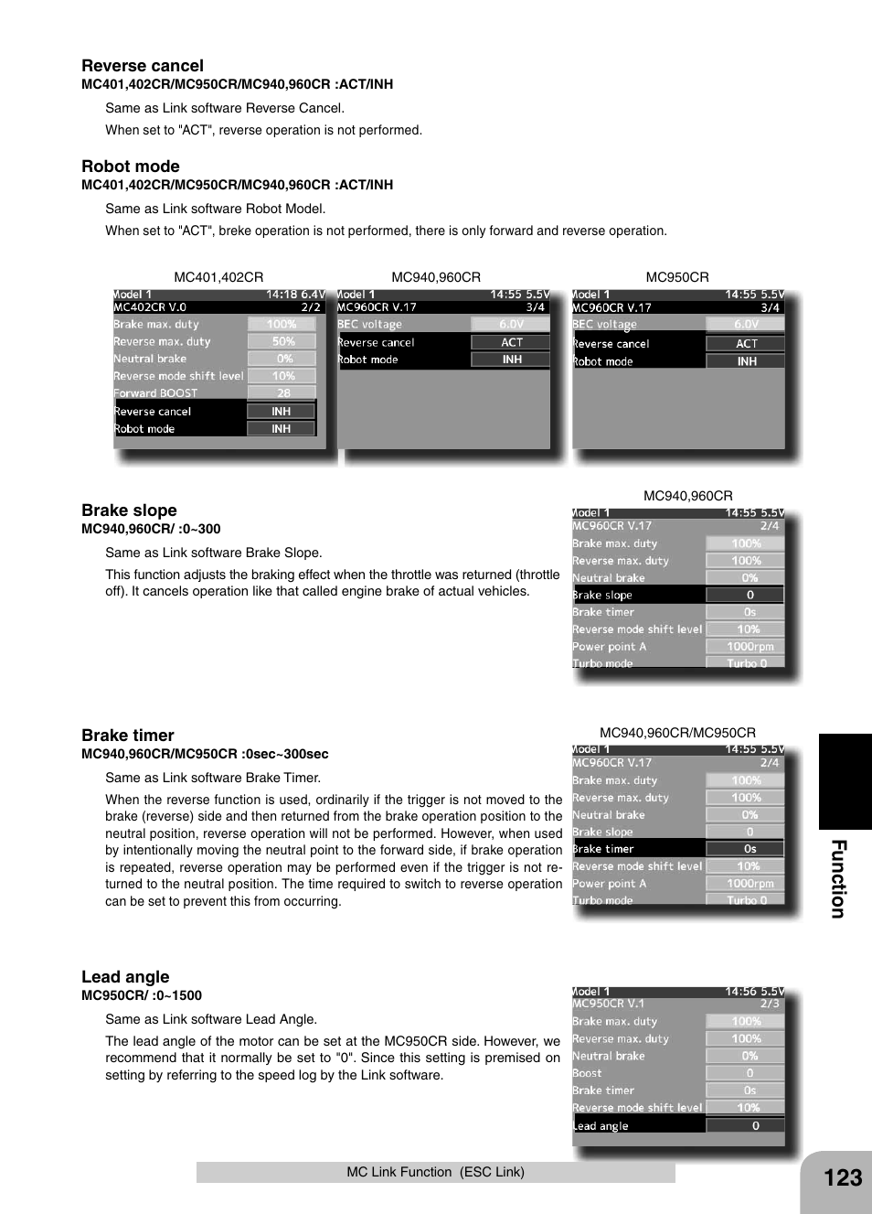 Fu n c tio n | Futaba 4PX 2.4GHz FASST T-FHSS S-FHSS User Manual | Page 123 / 164