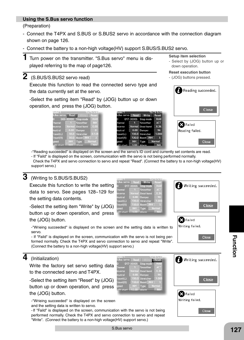 Futaba 4PX 2.4GHz FASST T-FHSS S-FHSS User Manual | Page 127 / 164