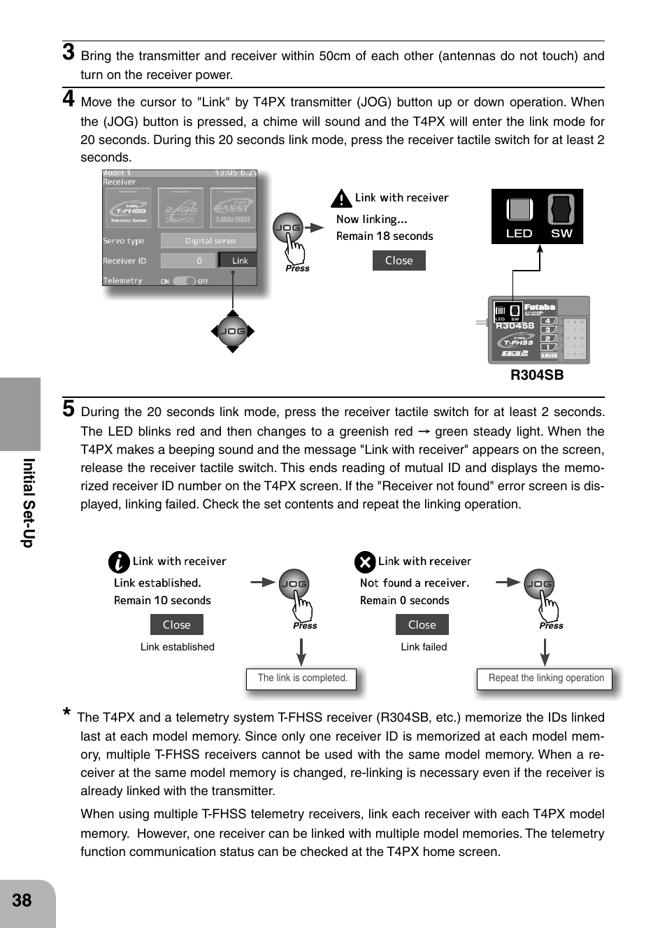 Futaba 4PX 2.4GHz FASST T-FHSS S-FHSS User Manual | Page 38 / 164