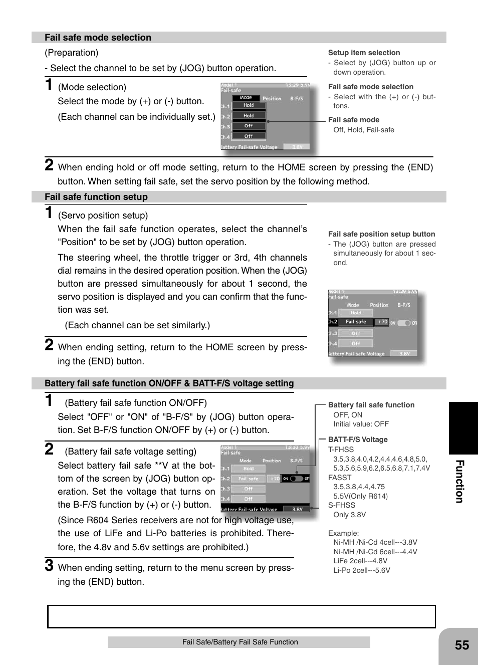 Futaba 4PX 2.4GHz FASST T-FHSS S-FHSS User Manual | Page 55 / 164