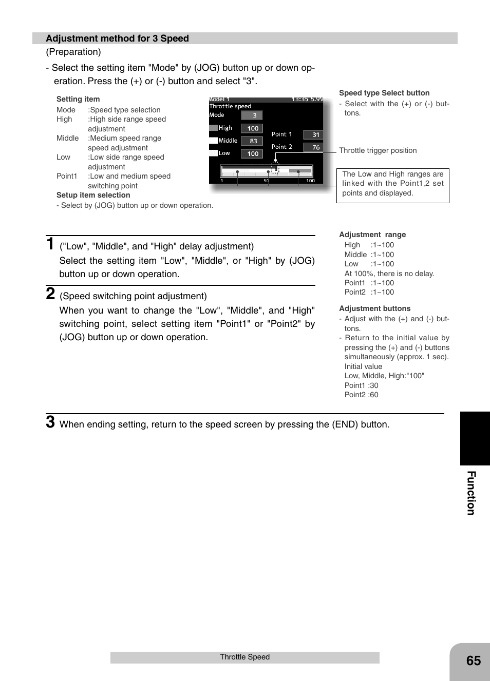 Fu n c tio n | Futaba 4PX 2.4GHz FASST T-FHSS S-FHSS User Manual | Page 65 / 164