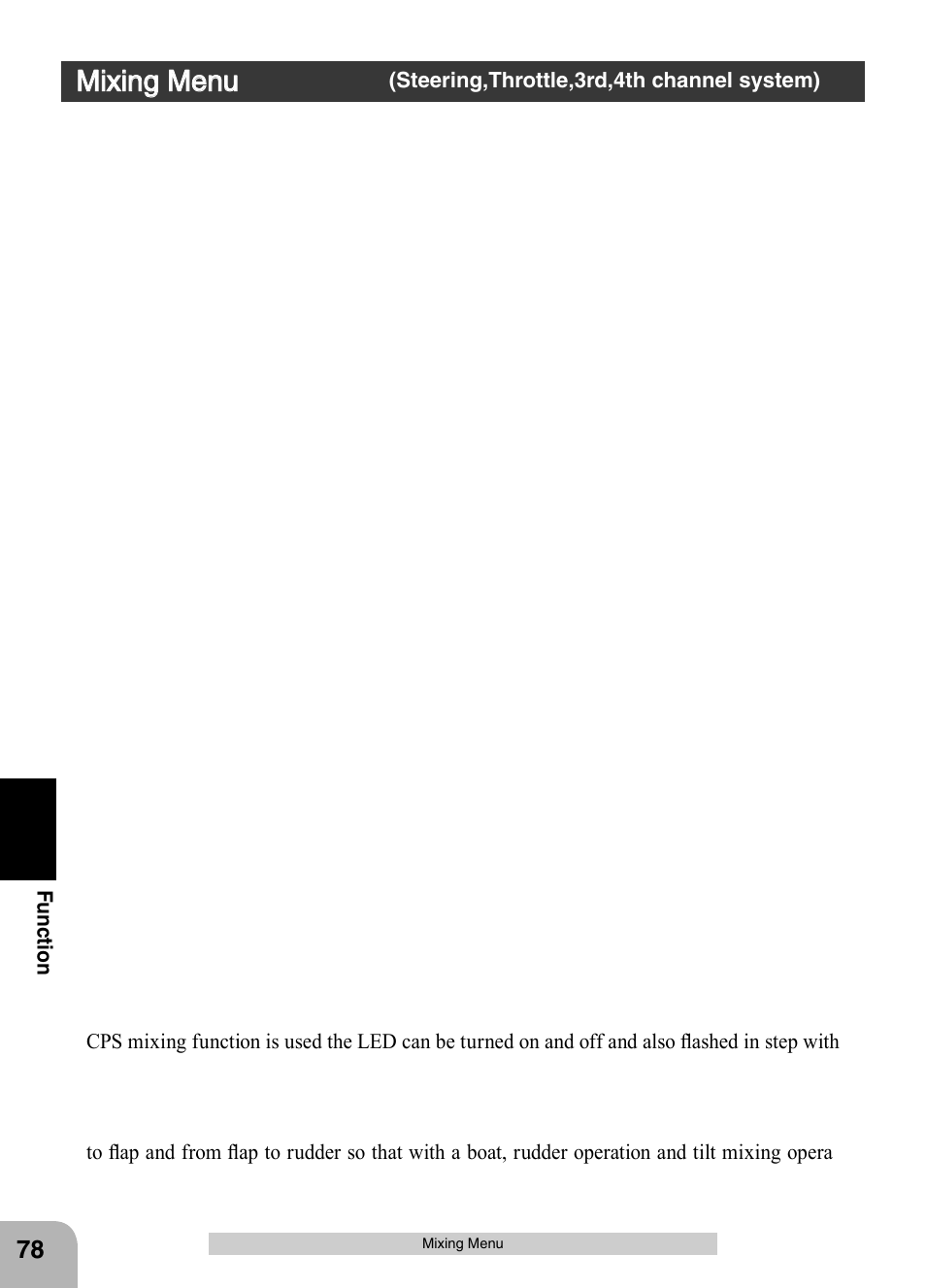 Mixing menu | Futaba 4PX 2.4GHz FASST T-FHSS S-FHSS User Manual | Page 78 / 164
