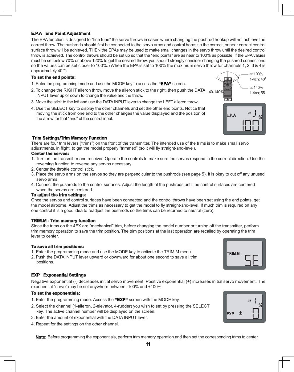 Futaba 4EXA User Manual | Page 11 / 18