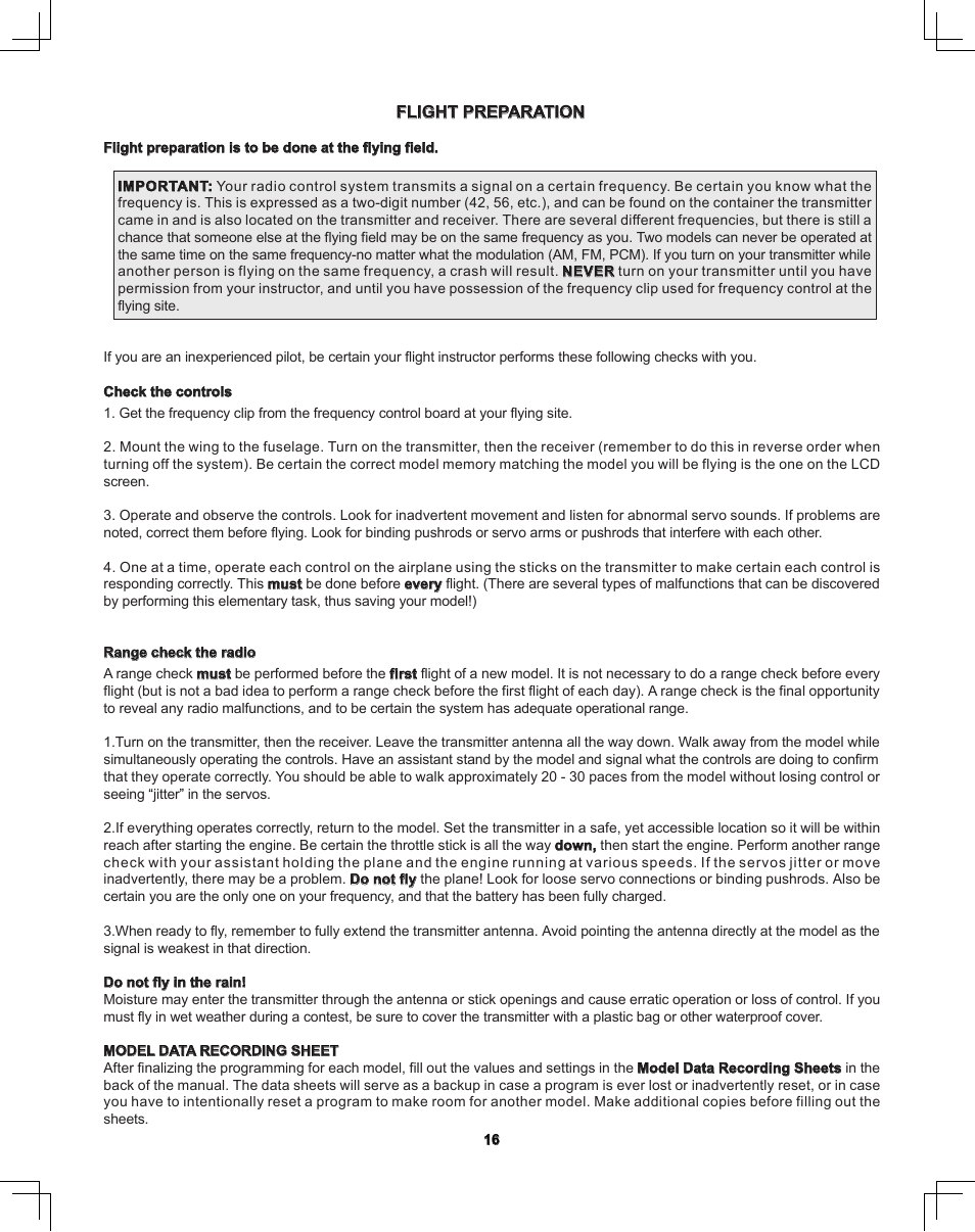 Futaba 4EXA User Manual | Page 16 / 18