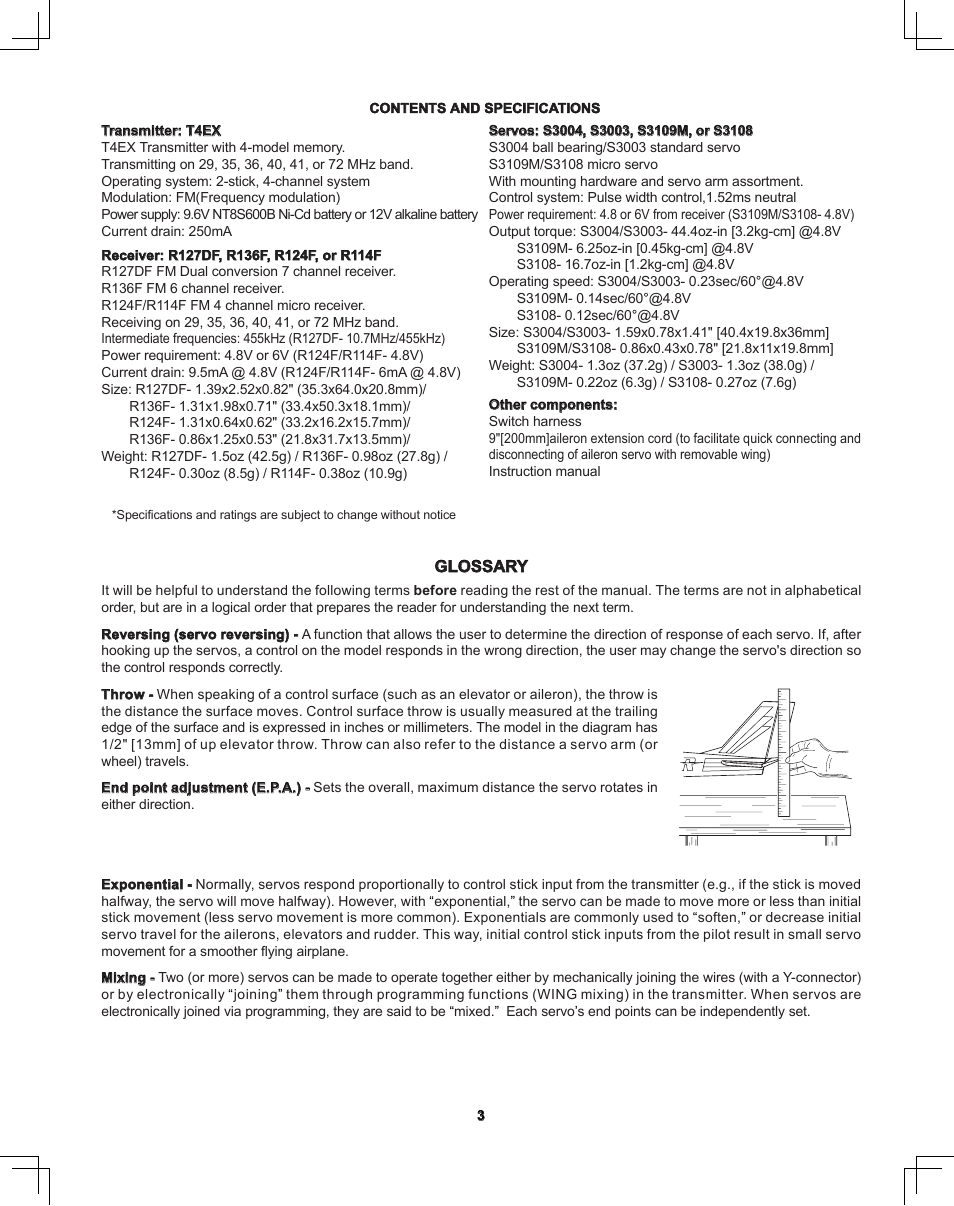 Futaba 4EXA User Manual | Page 3 / 18