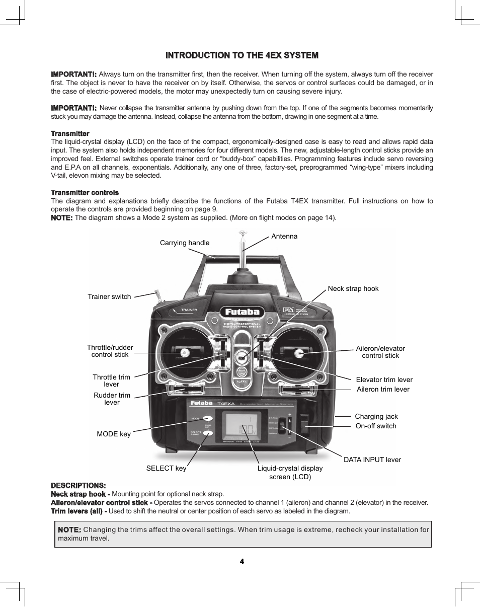 Futaba 4EXA User Manual | Page 4 / 18