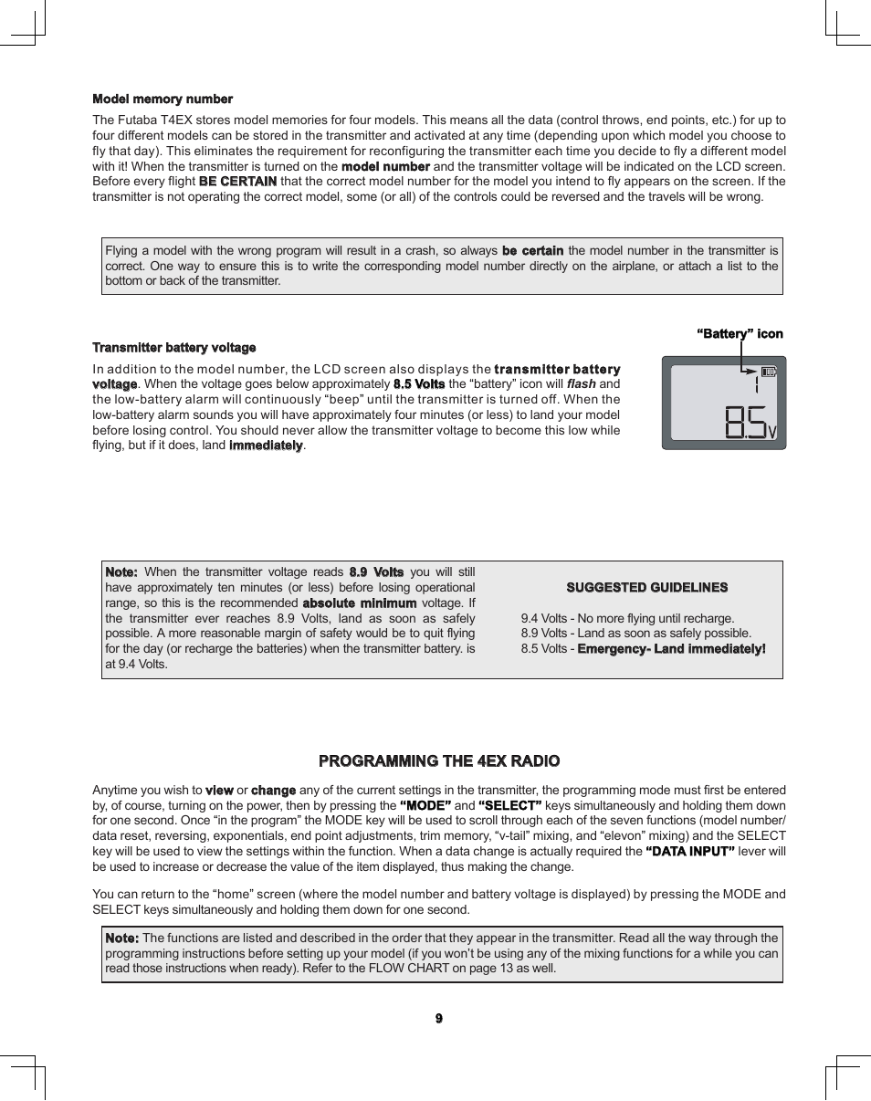 Futaba 4EXA User Manual | Page 9 / 18