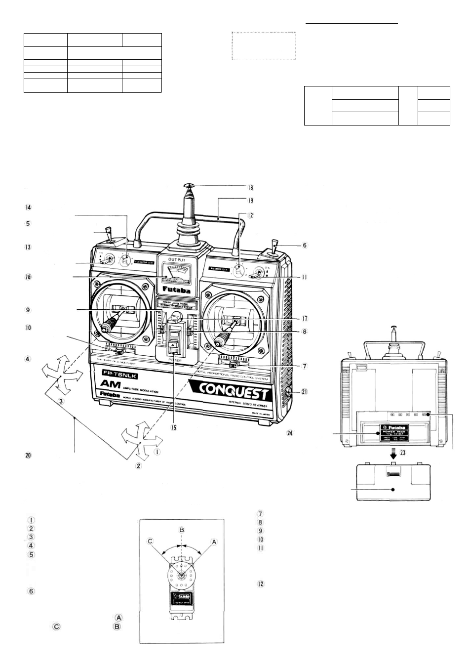 Transmitter fp-t6nlk/t4nl controls | Futaba 6NLK AM User Manual | Page 2 / 6