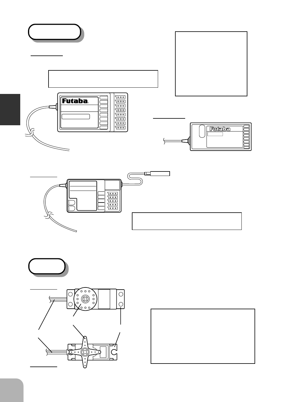 Before use receiver r127df, R115f (not for usa) servo <accessories, R148df | Battery connector antenna, Fp-r127df, Antenna crystal, Output / battery connector, Antenna mounting flange servo horn to receiver | Futaba 4VF User Manual | Page 12 / 23