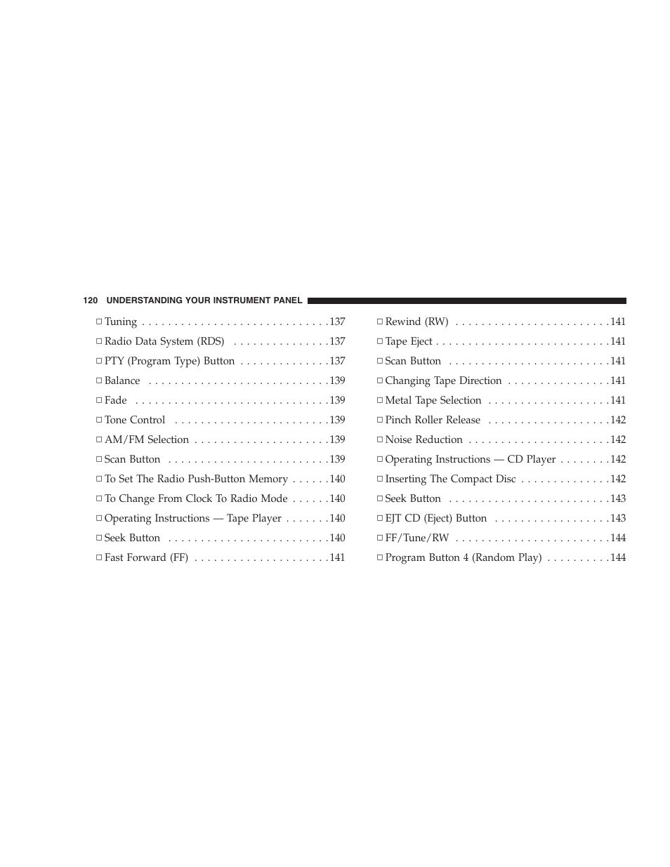 Chrysler 2005 PT Cruiser Convertible User Manual | Page 120 / 360