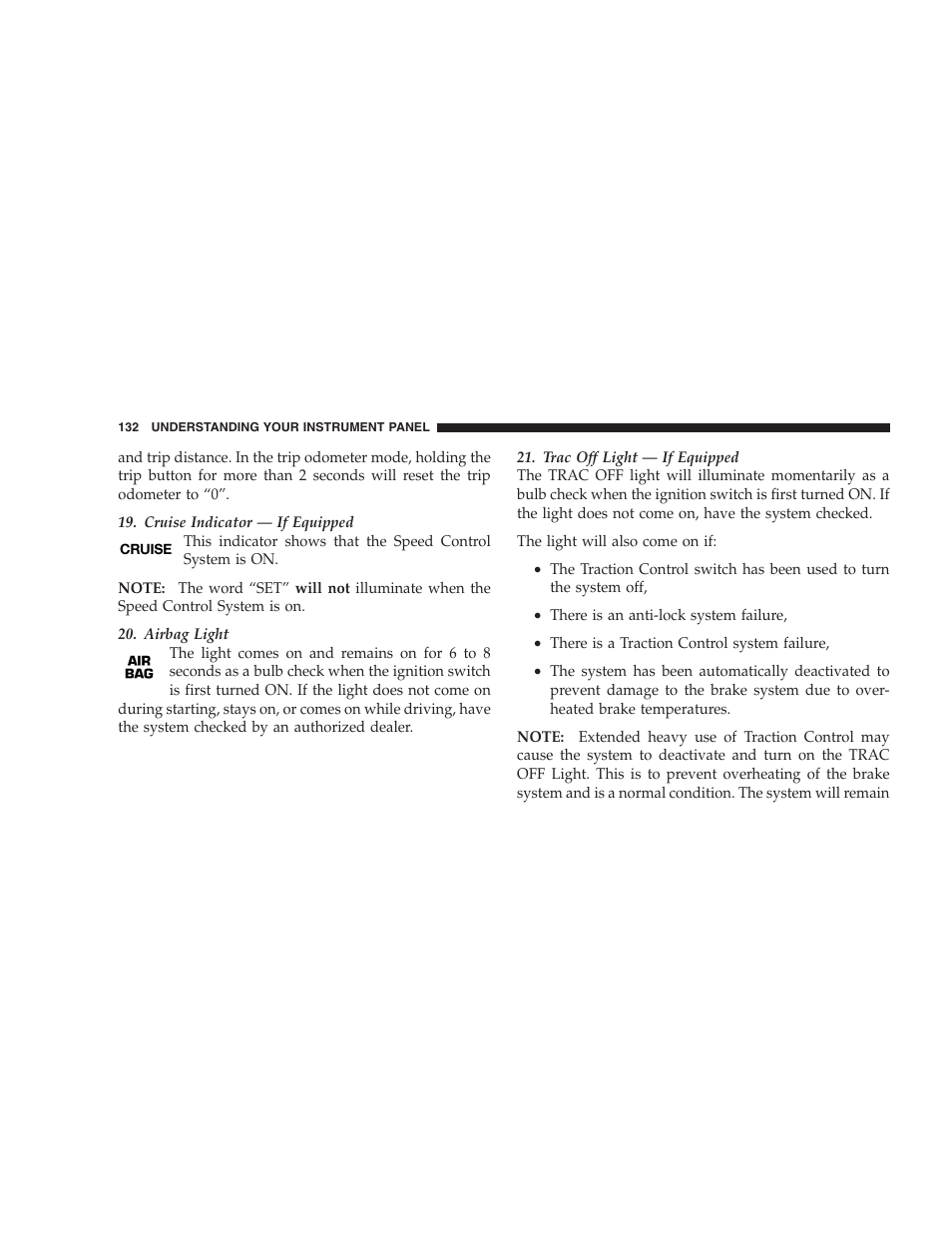 Chrysler 2005 PT Cruiser Convertible User Manual | Page 132 / 360