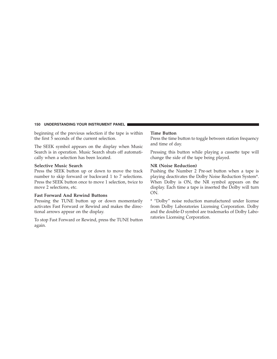 Chrysler 2005 PT Cruiser Convertible User Manual | Page 150 / 360