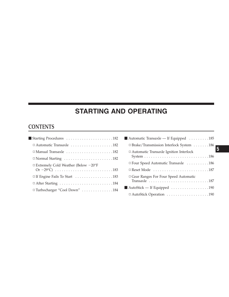 Chrysler 2005 PT Cruiser Convertible User Manual | Page 179 / 360