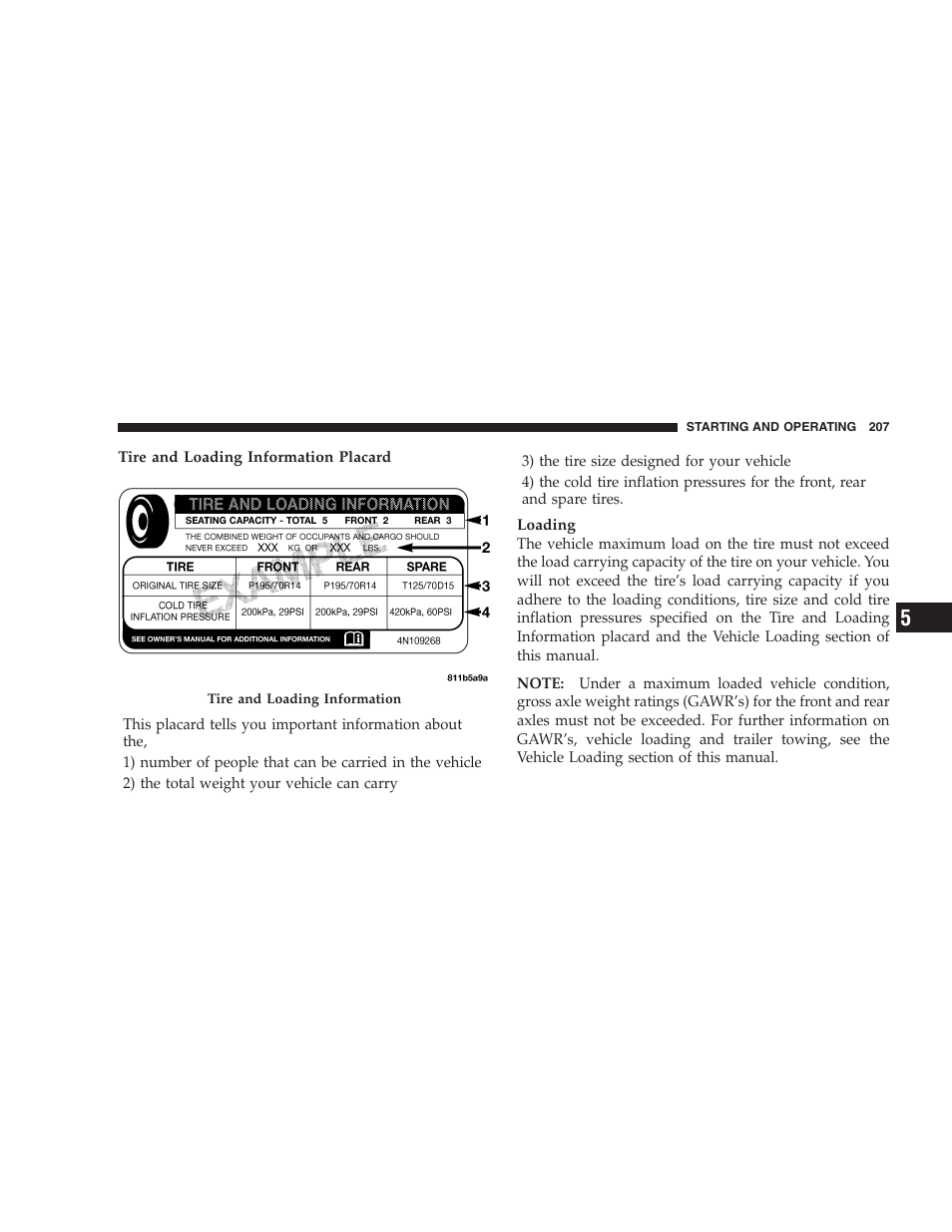 Chrysler 2005 PT Cruiser Convertible User Manual | Page 207 / 360