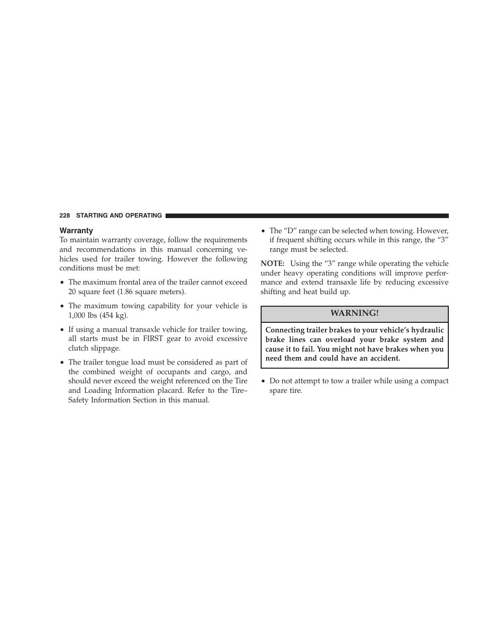 Warranty | Chrysler 2005 PT Cruiser Convertible User Manual | Page 228 / 360