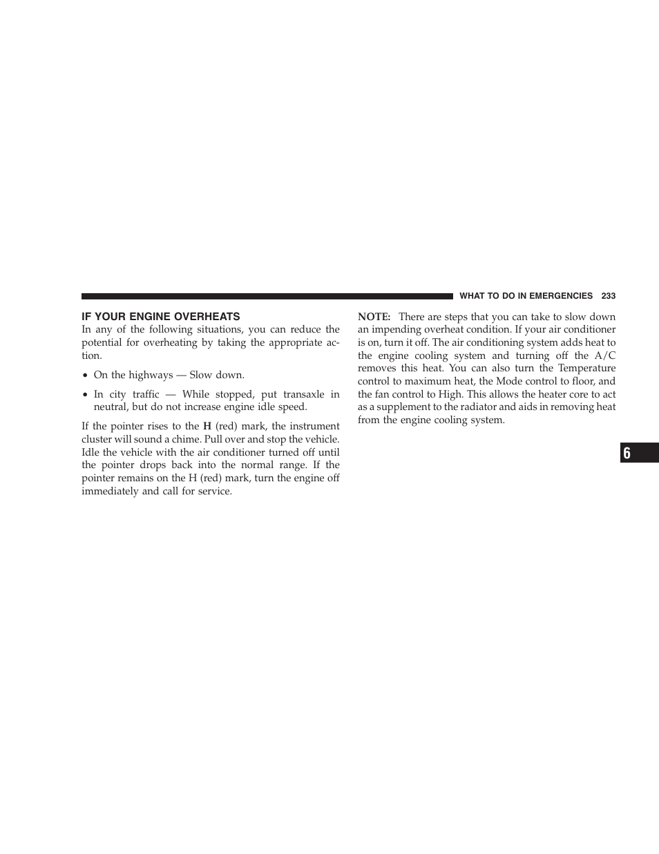 If your engine overheats | Chrysler 2005 PT Cruiser Convertible User Manual | Page 233 / 360