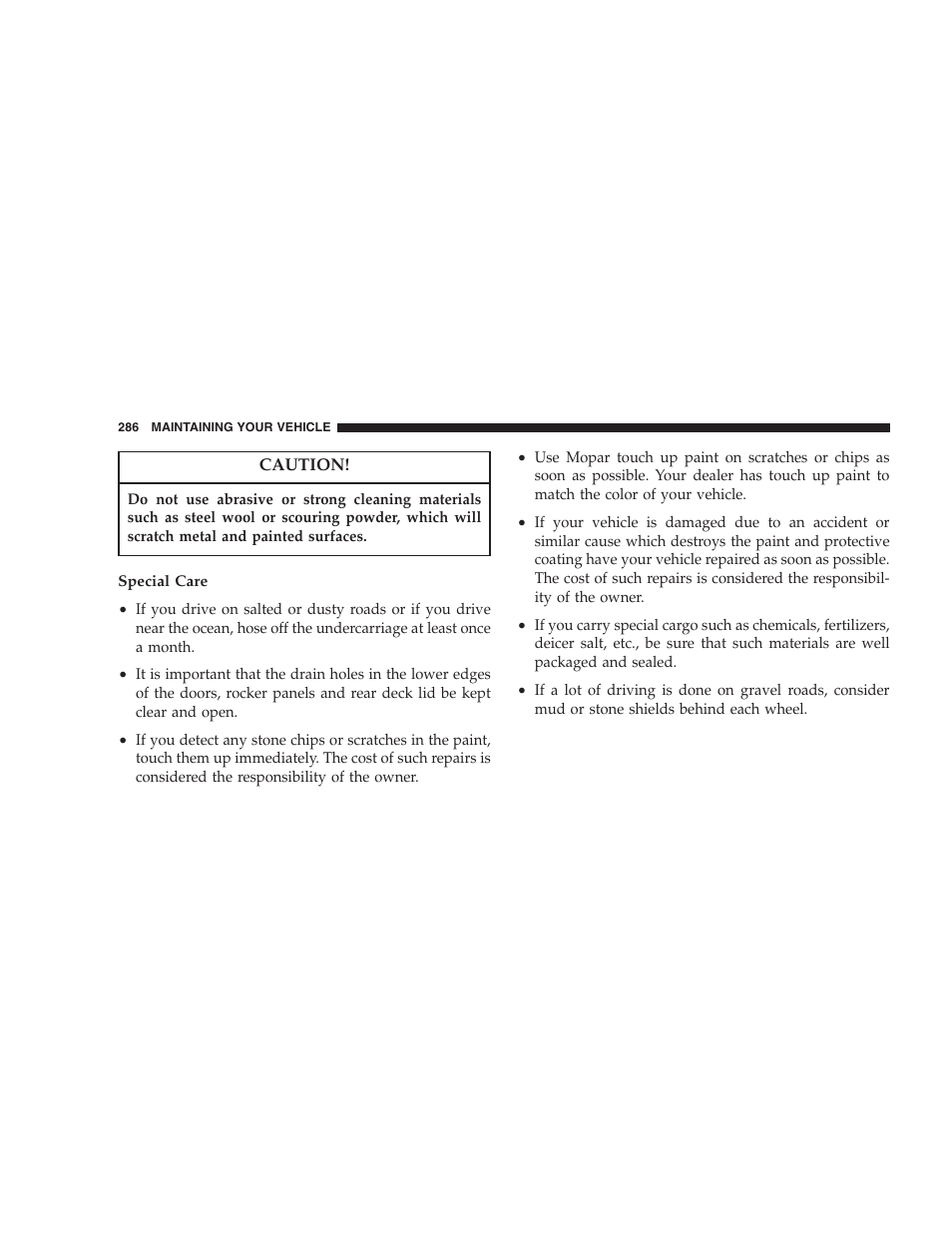 Chrysler 2005 PT Cruiser Convertible User Manual | Page 286 / 360