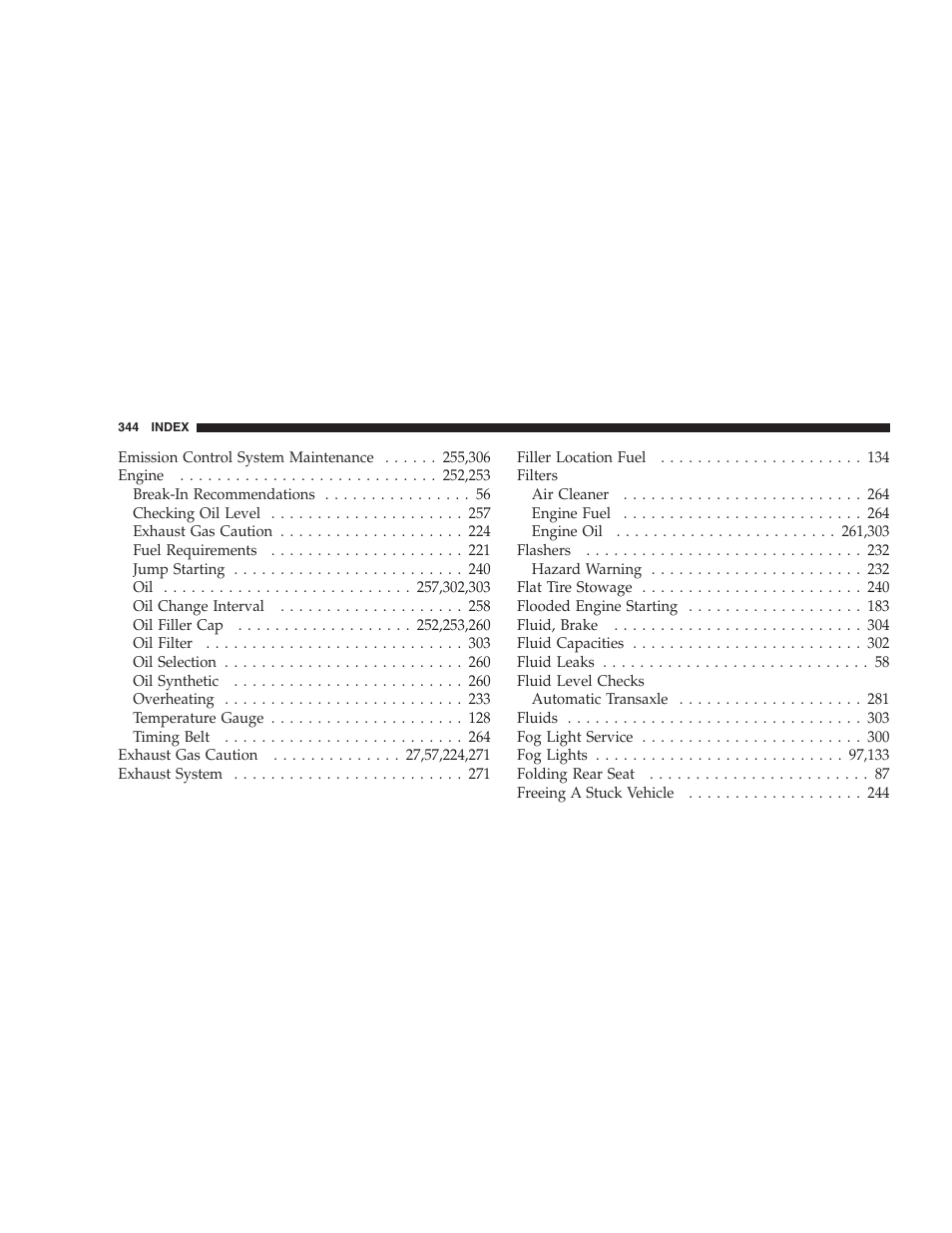 Chrysler 2005 PT Cruiser Convertible User Manual | Page 344 / 360