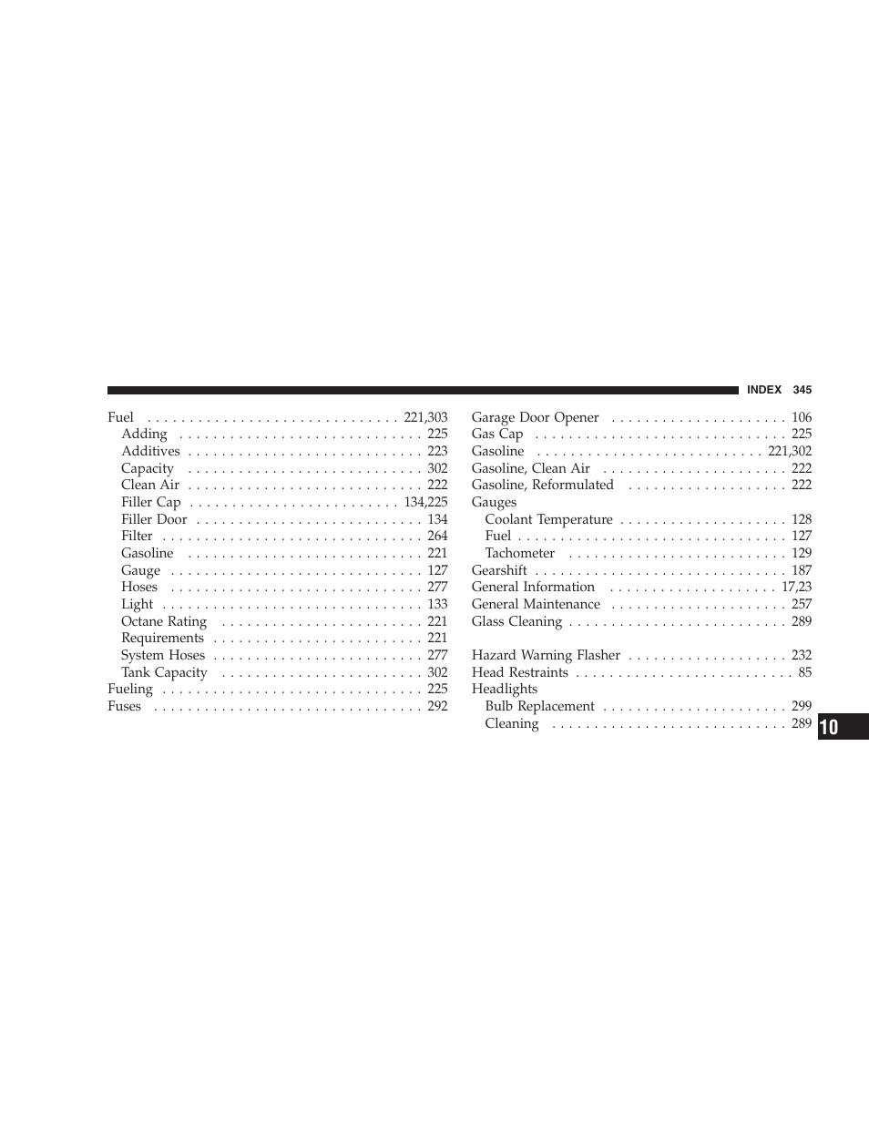 Chrysler 2005 PT Cruiser Convertible User Manual | Page 345 / 360