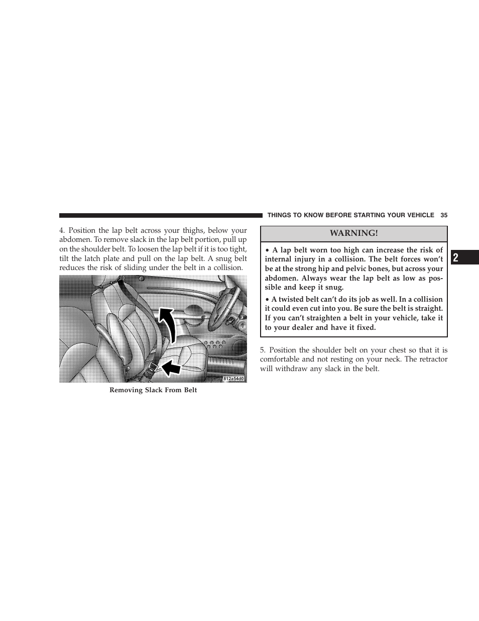 Chrysler 2005 PT Cruiser Convertible User Manual | Page 35 / 360