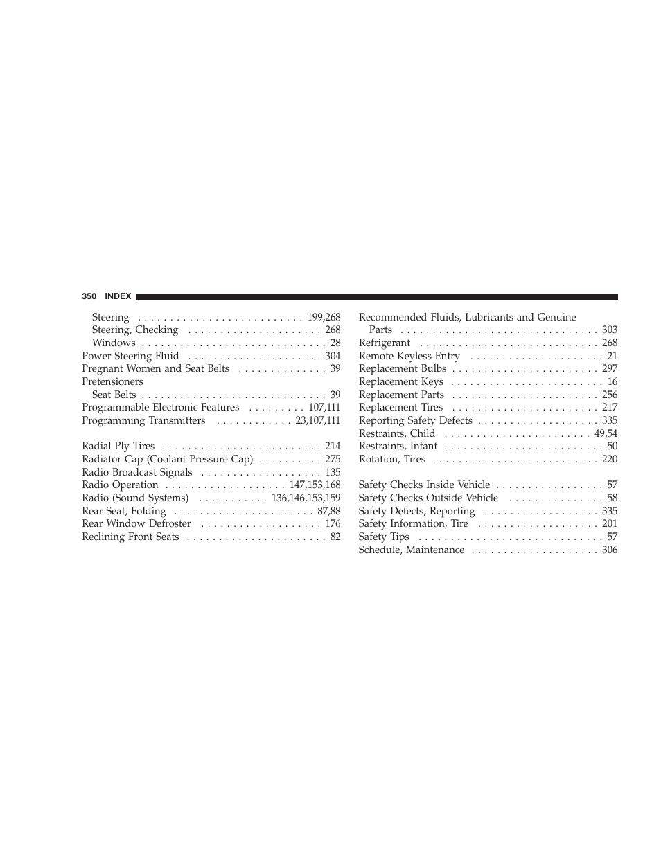 Chrysler 2005 PT Cruiser Convertible User Manual | Page 350 / 360