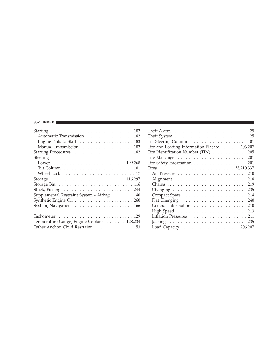 Chrysler 2005 PT Cruiser Convertible User Manual | Page 352 / 360