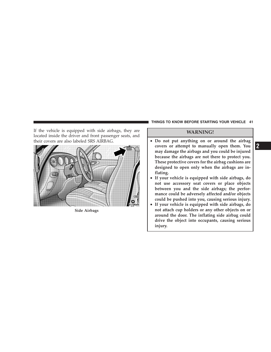 Chrysler 2005 PT Cruiser Convertible User Manual | Page 41 / 360