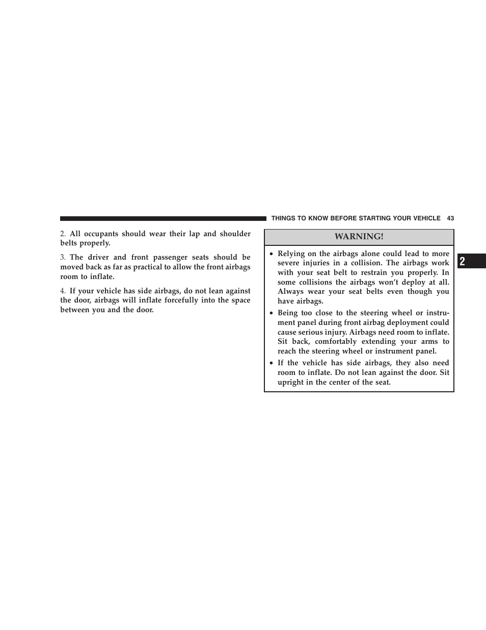 Chrysler 2005 PT Cruiser Convertible User Manual | Page 43 / 360