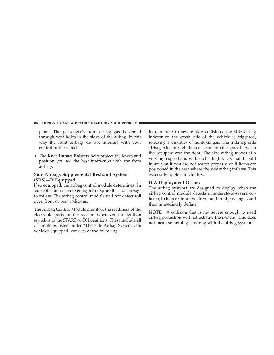 Chrysler 2005 PT Cruiser Convertible User Manual | Page 46 / 360